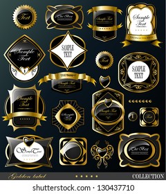 Retro black gold label/can be used for invitation, congratulation or website layout vector