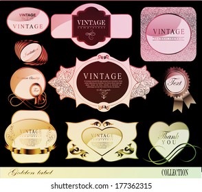 Retro black label can be used for invitation, congratulation