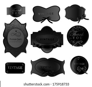 Retro black label/can be used for invitation, congratulation or website layout vector