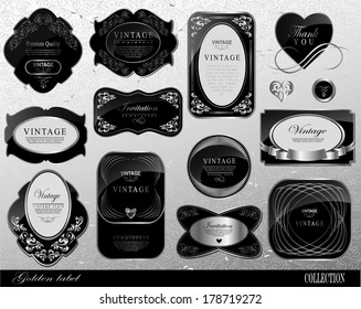 Retro black label/can be used for invitation, congratulation