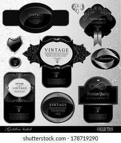 Retro black label/can be used for invitation, congratulation