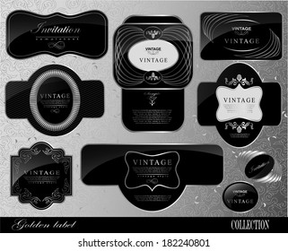 Retro black label/can be used for invitation, congratulation