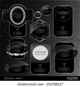 Retro black label/can be used for invitation, congratulation