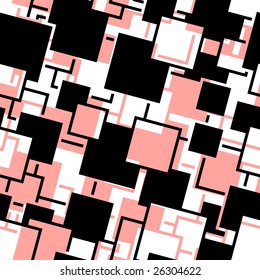 Retro black and red seamless rectangles background