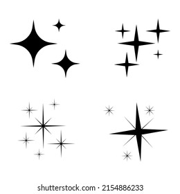 Retro black stars white background. Geometric background. Vector illustration. Stock image.