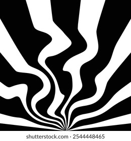 retro black sun effect pattern design