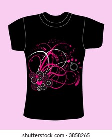 retro black t-shirt design
