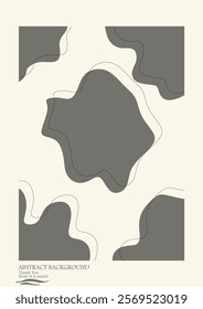 Retro black and white abstract pattern background, seamless abstract floral theme. Trendy bauhaus pattern op-art set
