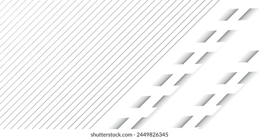 Retro black and white geometric pattern background, vector abstract circle, triangle and square lines art.