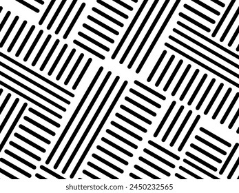 Fondo geométrico retro en blanco y negro, círculos abstractos de Vector, triángulos y cuadrados arte de línea.