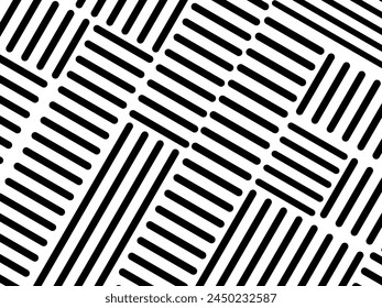 Fondo geométrico retro en blanco y negro, círculos abstractos de Vector, triángulos y cuadrados arte de línea.