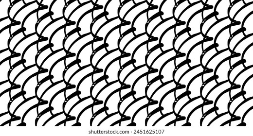 Retro black and white geometric pattern background, vector abstract