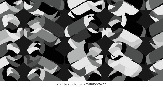 Fondo geométrico negro y blanco retro del modelo, círculo abstracto del Vector, arte del triángulo y de las líneas cuadradas.