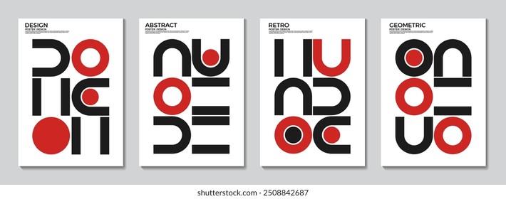Retro black and white geometric pattern background, Set of circles round curve shape with dynamic lines. Modern abstract background pattern design geometric shapes radial textures. Vector illustration