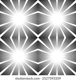 Retro black and white geometric pattern background, vector abstract circle, triangle and square lines art. Trendy bauhaus pattern backgrounds  , illusion backgrounds, Illustration, Eps