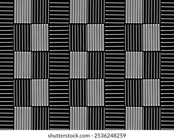 Retro black and white geometric pattern background, vector abstract circles, triangles and squares line art. Trendy bauhaus pattern background.