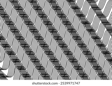 Retro black and white geometric pattern background, vector abstract circle, tri lines art. Trendy bauhaus pattern backgrounds op-art set