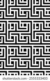 Retro black and white geometric pattern background