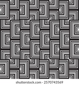 Retro black and white geometric pattern background, vector abstract circles, beautiful and artistic triangles and squares line art.