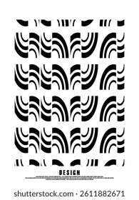 Retro black and white geometric pattern background, vector abstract circles, abstract pattern art.