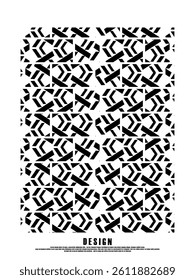Retro black and white geometric pattern background, vector abstract circles, abstract pattern art.