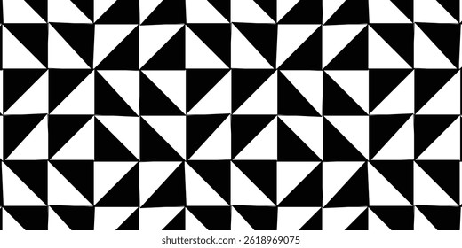 Retro black and white geometric pattern background, vector abstract circle, triangle and square lines art. Trendy bauhaus pattern backgrounds op-art set
