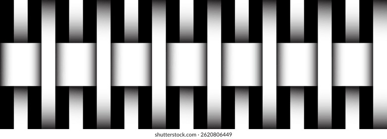 Fondo geométrico blanco y negro retro del patrón, círculo abstracto del Vector, triángulo y arte de las líneas cuadradas