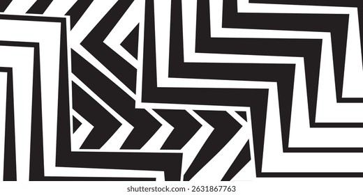 Retro black and white geometric pattern background. illustration vector