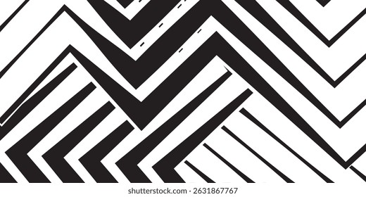 Fondo geométrico blanco y negro retro del patrón, arte de la línea del triángulo y Vector cuadrado abstracto. Fondo de patrón de bauhaus de moda en estilo. moderno eps10