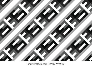Retro black and white geometric seamless pattern background