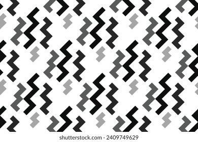 Fondo retro de patrón geométrico sin soldadura en blanco y negro