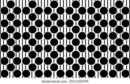 Retro of black and white geometric vector pattern minimal posters with 20s geometric design. Trendy bauhaus pattern background for cover design, poster and interior.