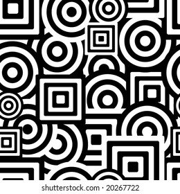 Retro black and white seamless background