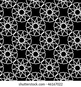 Retro black and white seamless background