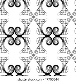 Retro black and white seamless background