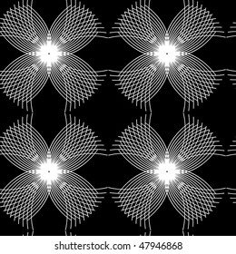 Retro black and white seamless background
