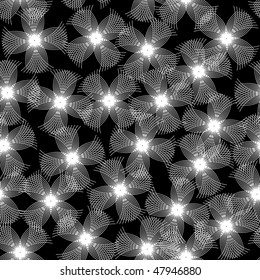 Retro black and white seamless background