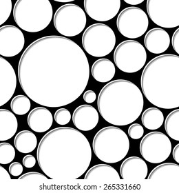 Retro black and white seamless circle background
