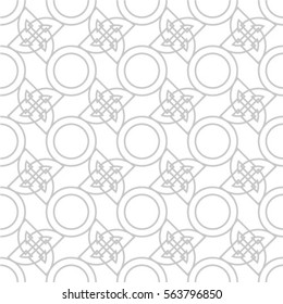 Retro black and white seamless circle background.