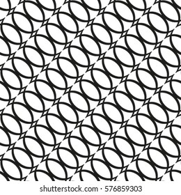 Retro black and white seamless circle background.
