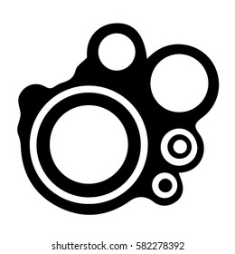 Retro black and white seamless circle background patterns