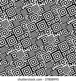 Retro black and white seamless rectangles background