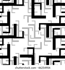 Retro black and white seamless tile background