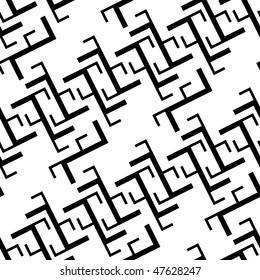 Retro black and white seamless tile background
