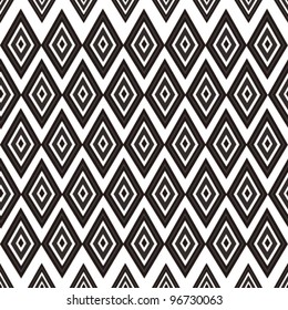 Retro black and white seamless triangle background