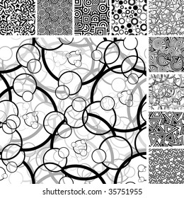 Retro black and white seamless wallpapers