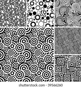 Retro black and white seamless wallpapers