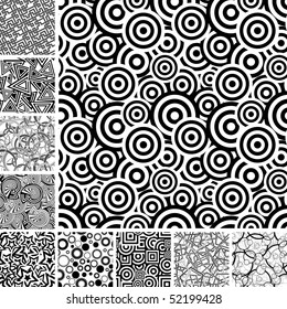 Retro black and white seamless wallpapers