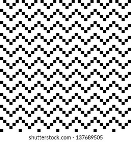 retro black and white seamless zigzag