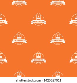 Retro blacksmith pattern vector orange for any web design best